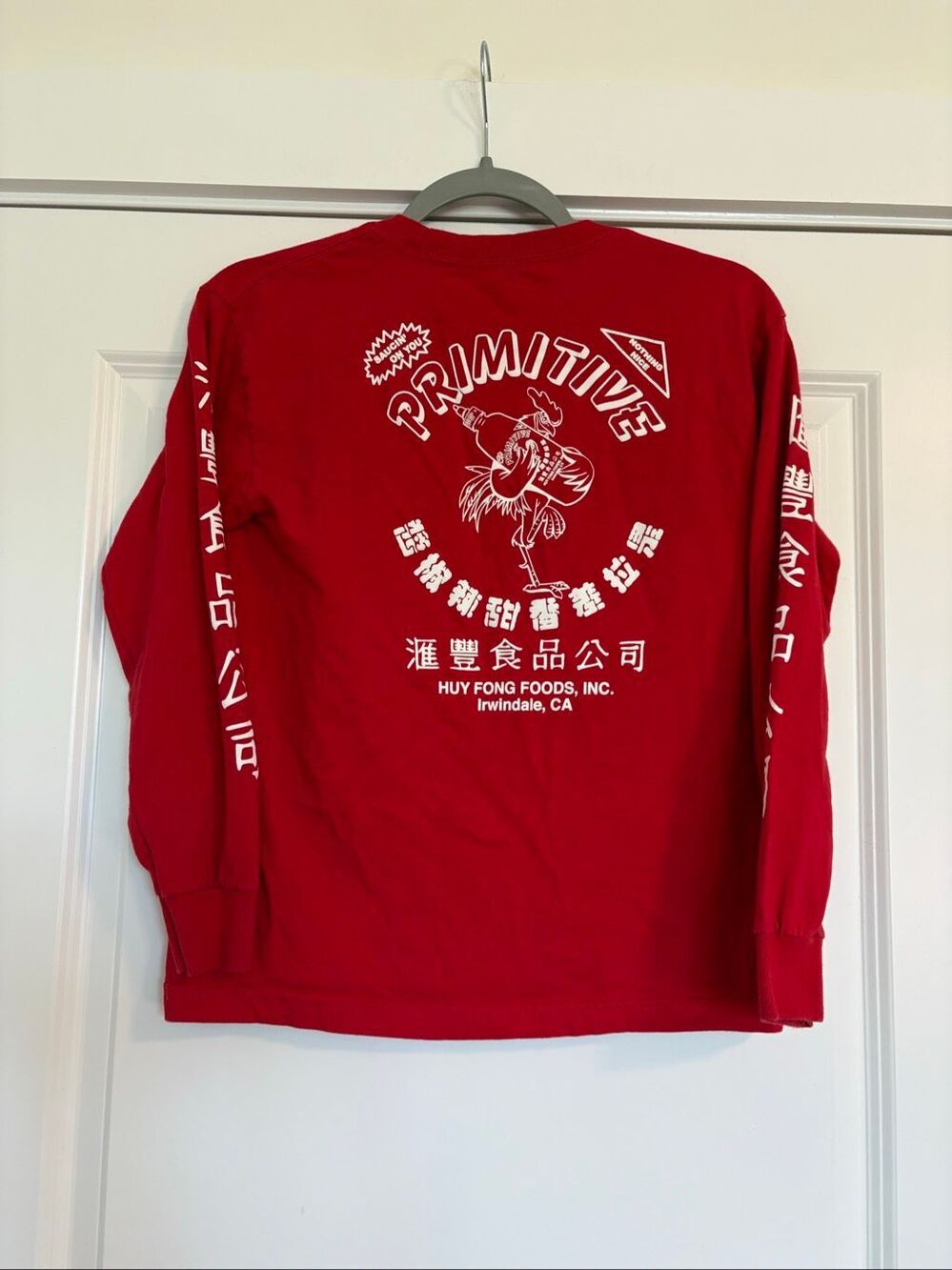 Primitive Skateboarding Red Long Sleeve Unisex Youth Medium